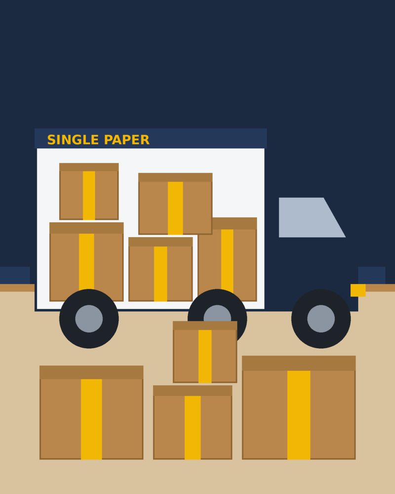 Single Paper packers and movers loading household goods in Lucknow