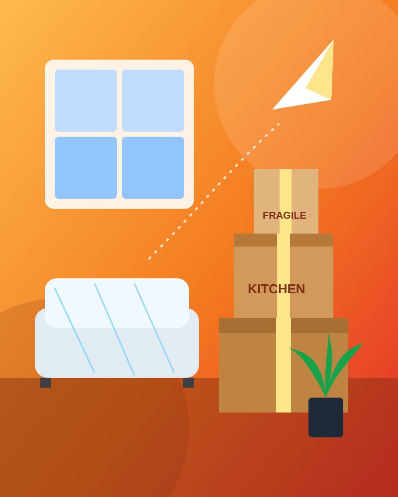 Household goods packed by Single Paper
